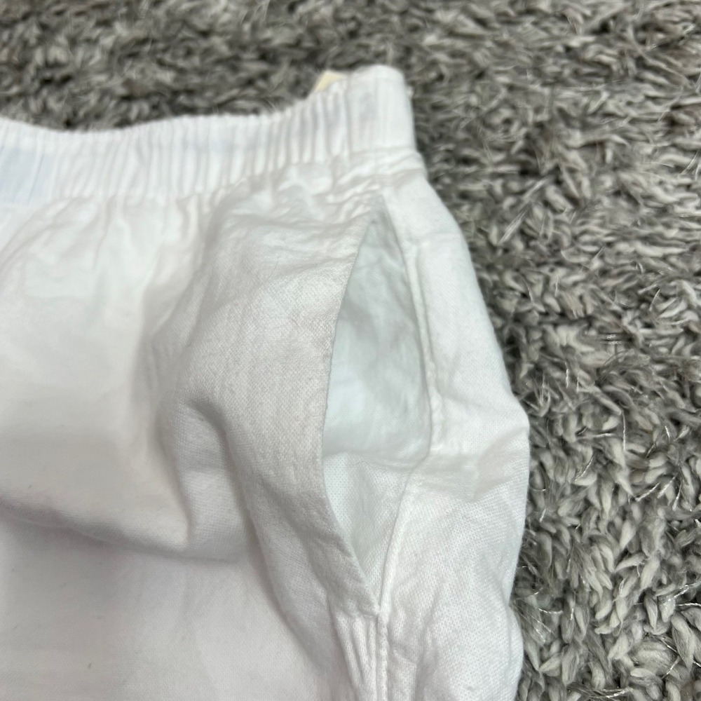 Womens Sleep Shorts By Hollister XS White Cotton Class of '25 Pockets Soft Girl - Picture 10 of 10